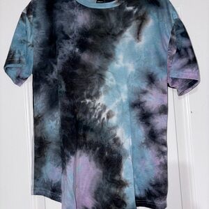 SHEIN Tie-Dye T-Shirt - Blue, Black, and Purple